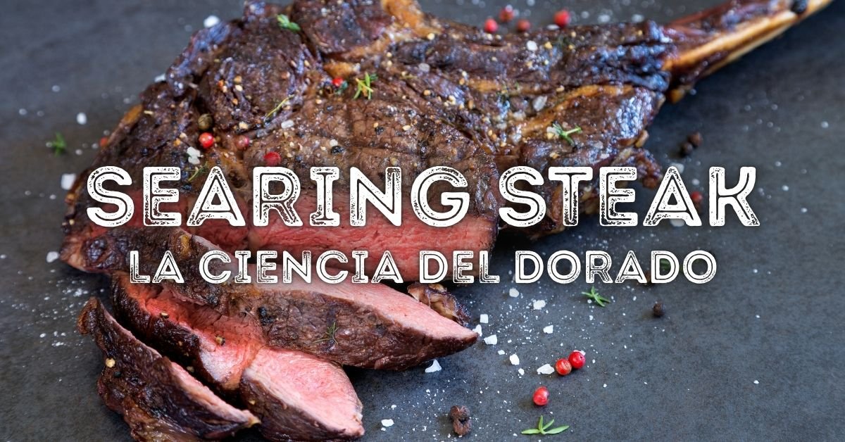 Searing steak